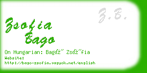 zsofia bago business card